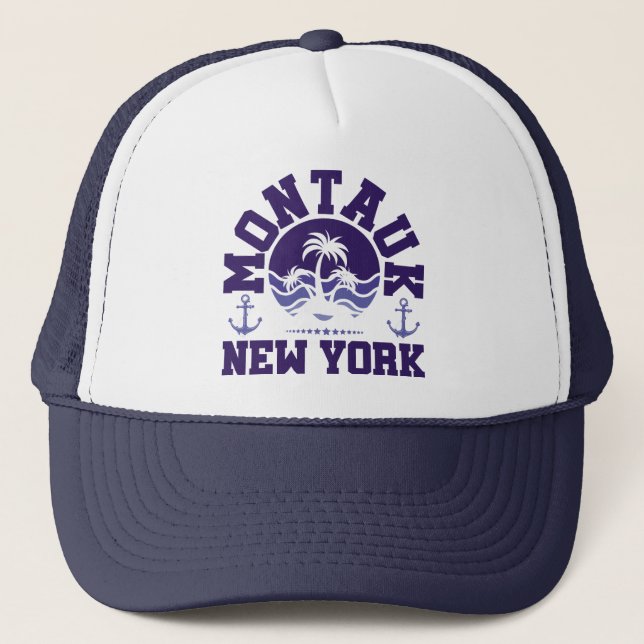 Gorra De Camionero Montauk, Nueva York (Anverso)