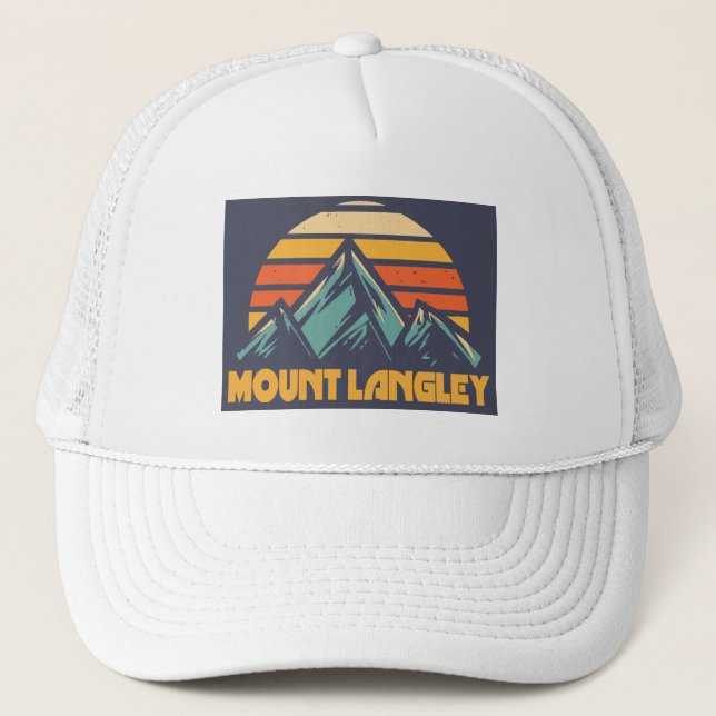 Gorra De Camionero Monte Langley California Retro Turquoise (Anverso)