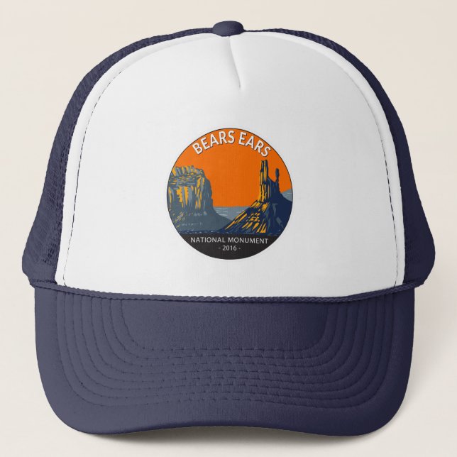 Gorra De Camionero Monumento nacional a los osos Utah Vintage (Anverso)