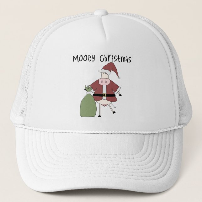 Gorra De Camionero Mooey Cow Navidades camisetas y regalos (Anverso)