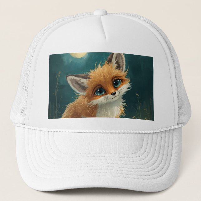 Gorra De Camionero Moonlit Fox, Night Forest T-Shirt (Anverso)