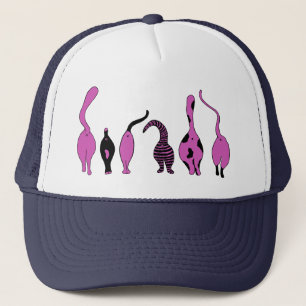 Gorra De Camionero Morado de gatos