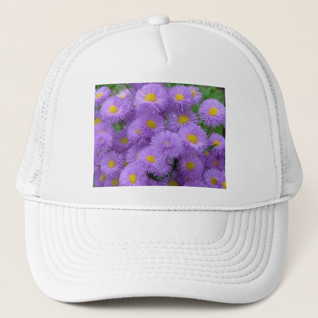 Gorra De Camionero Morado Floral (Anverso)