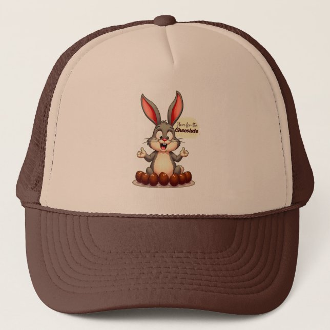 Gorra De Camionero More Chocolate – Funny Easter Bunny - boné (Anverso)