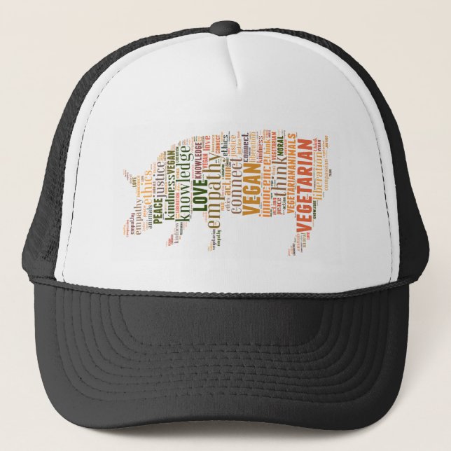 Gorra De Camionero Mosaico del vegano (Anverso)