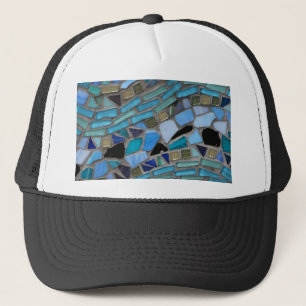 Gorra De Camionero Mosaicos azules y verdes