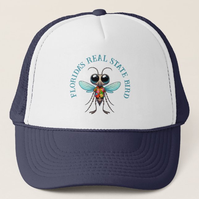 Gorra De Camionero Mosquito en camiseta tropical - se puede personali (Anverso)