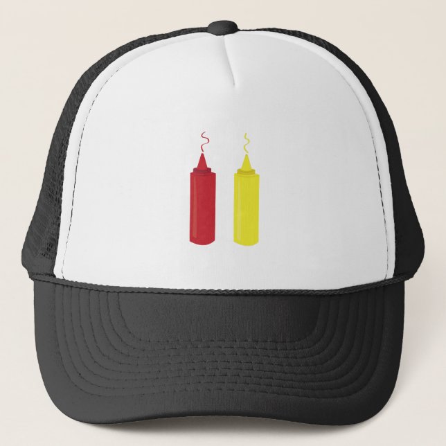 Gorra De Camionero Mostaza de la salsa de tomate (Anverso)