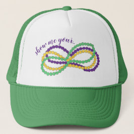 Gorra De Camionero Mostrar tus cuentas de Mardi Gras New Orleans NOLA