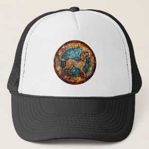 Gorra De Camionero Motivo de Perro con Colores Vibrantes