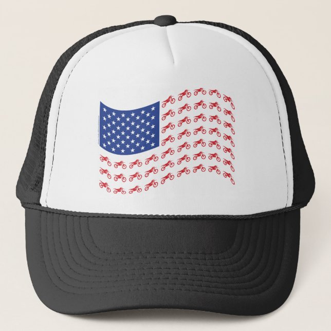 Gorra De Camionero mOTO-cROSS-fLAG-wAVE (Anverso)