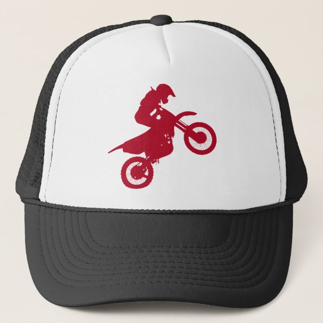 Gorra De Camionero moto de motocross realizando acrobacias (Anverso)