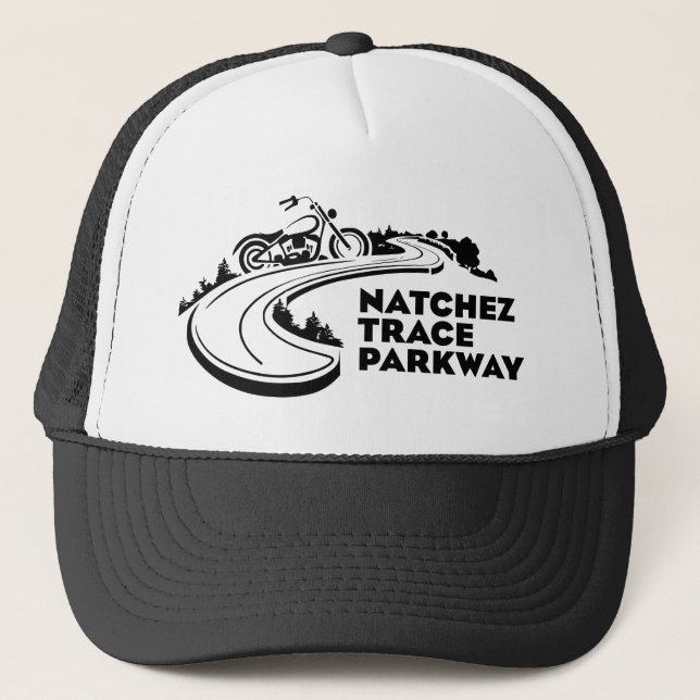 Gorra De Camionero Moto de Natchez Trace Parkway (Anverso)