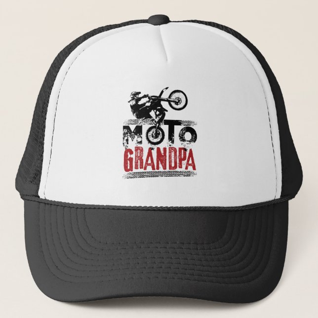 Gorra De Camionero Moto Grandpa Motocross BMS Dirt Bike (Anverso)