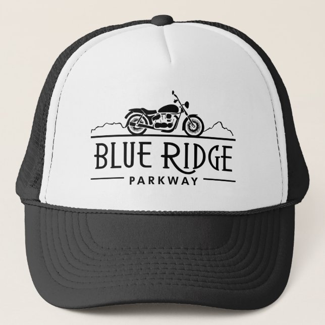 Gorra De Camionero Motocicleta Blue Ridge Parkway (Anverso)