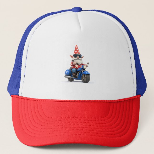 Gorra De Camionero Motocicleta estadounidense de Gnome (Anverso)