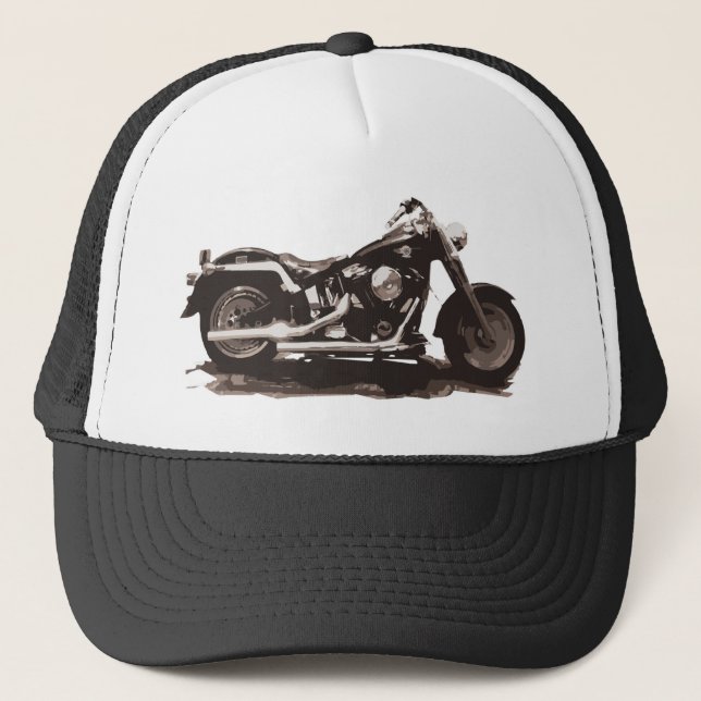 Gorra De Camionero Motocicleta gorda clásica del muchacho (Anverso)