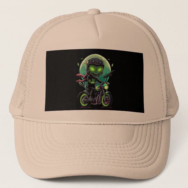 Gorra De Camionero motocicleta-persona-cercana-con-luz verde (Anverso)