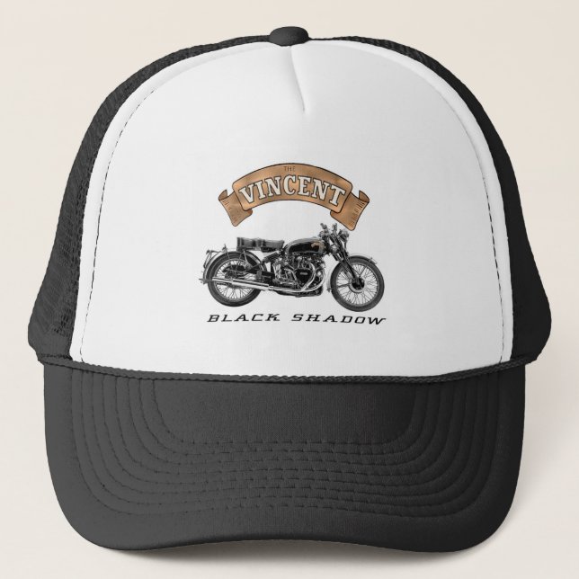 Gorra De Camionero Motocicleta Vincent Black Shadow (Anverso)