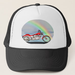 Gorra De Camionero Motocicleta y arco iris