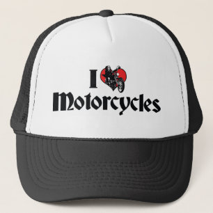 Gorra De Camionero Motocicletas del Corazón que Amo