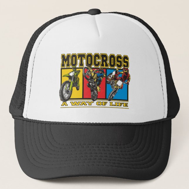 Gorra De Camionero Motocrós una manera de vida (Anverso)
