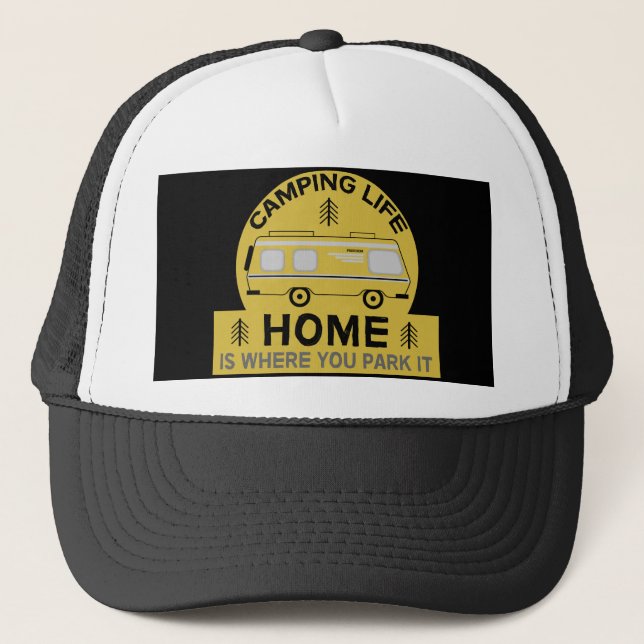 Gorra De Camionero Motohogar | RV Motorhome | Camping Life Latte Mug (Anverso)