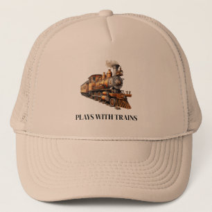 Gorra De Camionero Motor de Tren Juega Con Trenes o Personaliza Texto