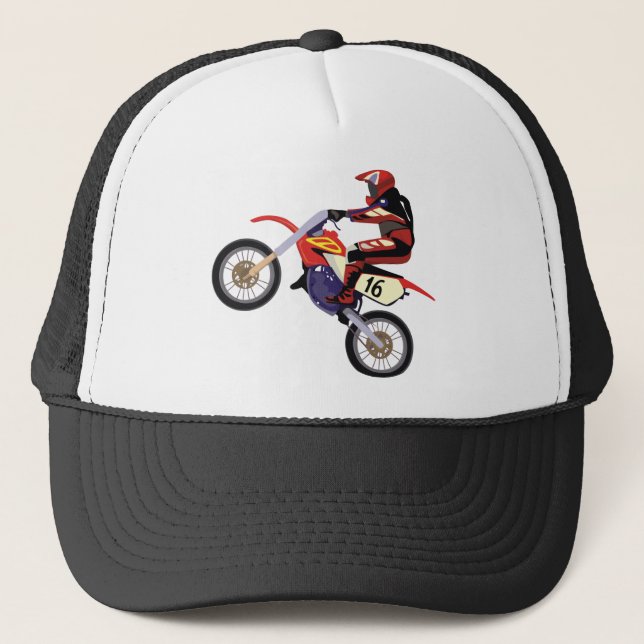 Gorra De Camionero Motorcross (Anverso)