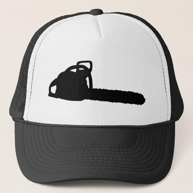 Gorra De Camionero motosierra negra (Anverso)