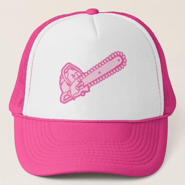 Gorra De Camionero Motosierra rosada del amor (Anverso)