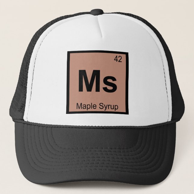 Gorra De Camionero Ms - símbolo de la tabla periódica de la química (Anverso)