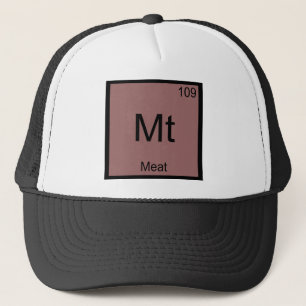 Gorra De Camionero Mt - Carne Gracioso Símbolo De Elemento Químico T-