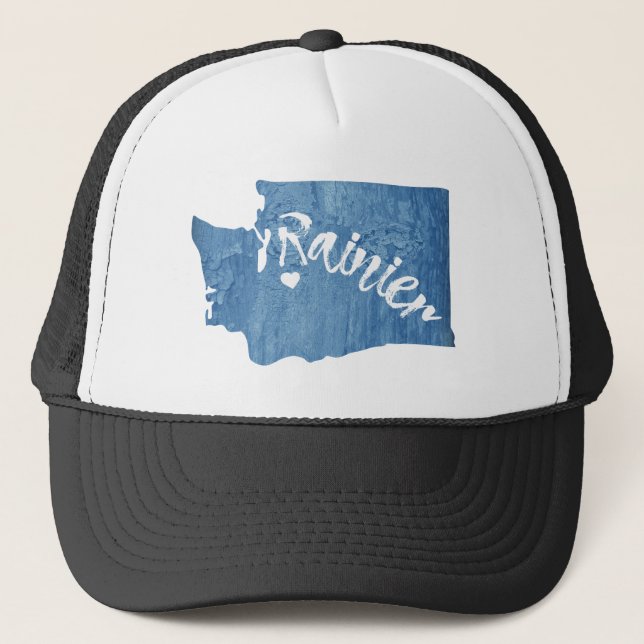Gorra De Camionero Mt. Rainier Washington Wood Grain (Anverso)