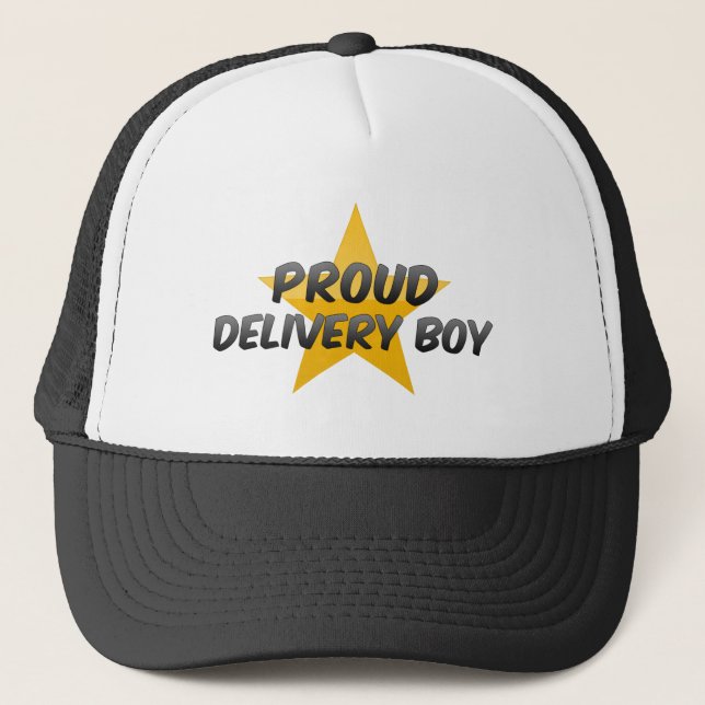 Gorra De Camionero Muchacho de entrega orgulloso (Anverso)