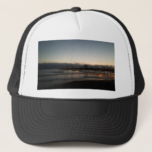 Gorra De Camionero muelle de san clemente por la noche océano califor