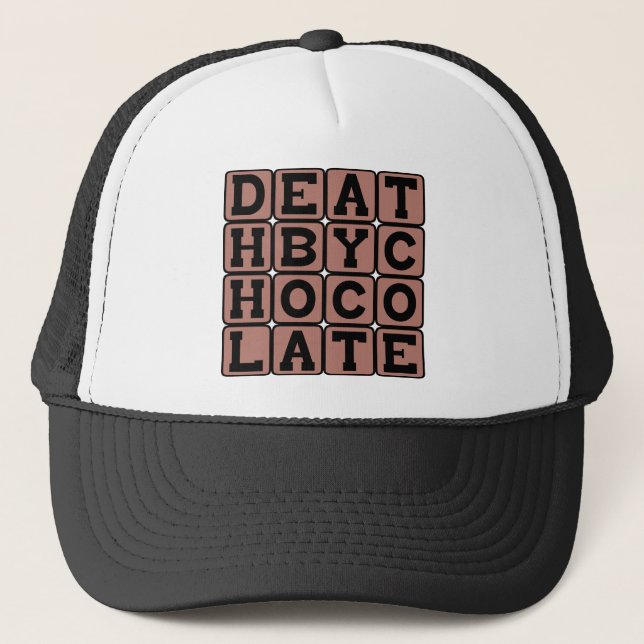 Gorra De Camionero Muerte por Chocolate, Dulce Perdición (Anverso)