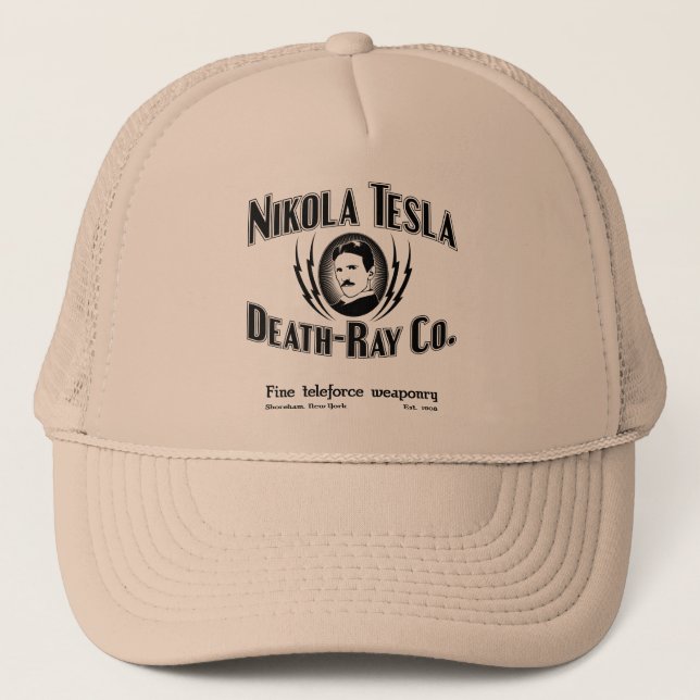 Gorra De Camionero Muerte-Rayo Co. de Nikola Tesla (Anverso)