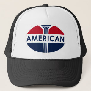 Gorra De Camionero Muestra americana de la gasolinera. Versión plana
