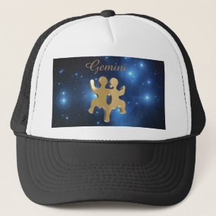 Gorra De Camionero Muestra de oro de los géminis