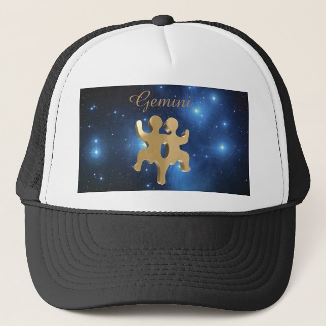 Gorra De Camionero Muestra de oro de los géminis (Anverso)