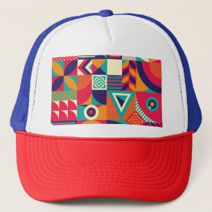 Gorra De Camionero Muestra formas geométricas abstractas, patrón sin