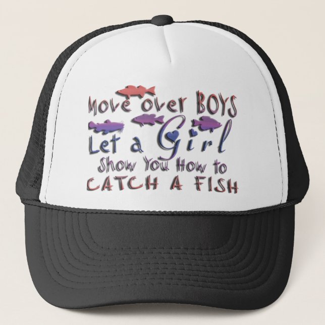 GORRA DE CAMIONERO MUÉVASE SOBRE LA PESCA DE LOS CHICAS DE LOS (Anverso)