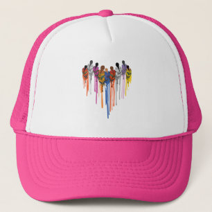 Gorra De Camionero Mujer Corazón Forma Acuarela Nativo Americano