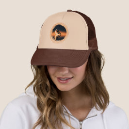 Gorra De Camionero Mujer de la Luna Creciente – Arte de Luz Lunar Cel