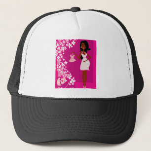 Gorra De Camionero mujer embarazada negra