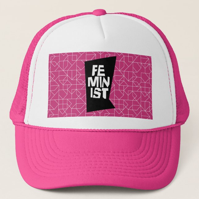 Gorra De Camionero Mujer igual imitación del chica femenino feminista (Anverso)