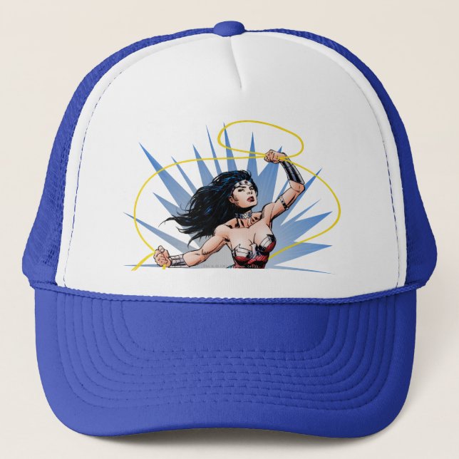 Gorra De Camionero Mujer Maravilla y Lasso de la Verdad (Anverso)