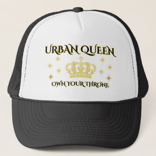 Gorra De Camionero Mujeres de malla de nailon negro y blanco OWN YOUR