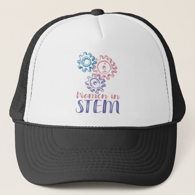 Gorra De Camionero Mujeres en STEM (Anverso)